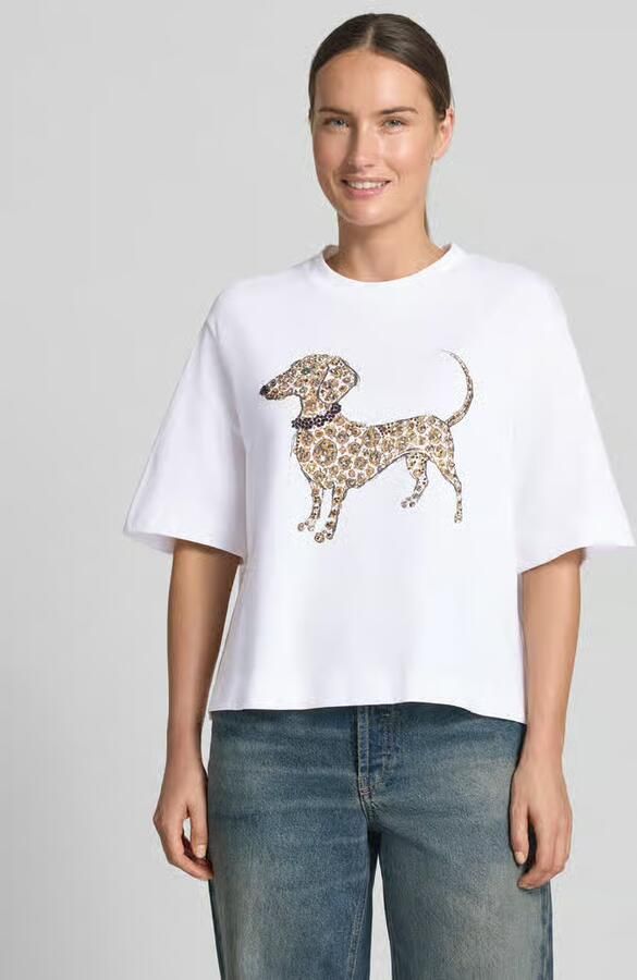 Rich & Royal T-shirt met motiefprint en met siersteentjes - Foto 3