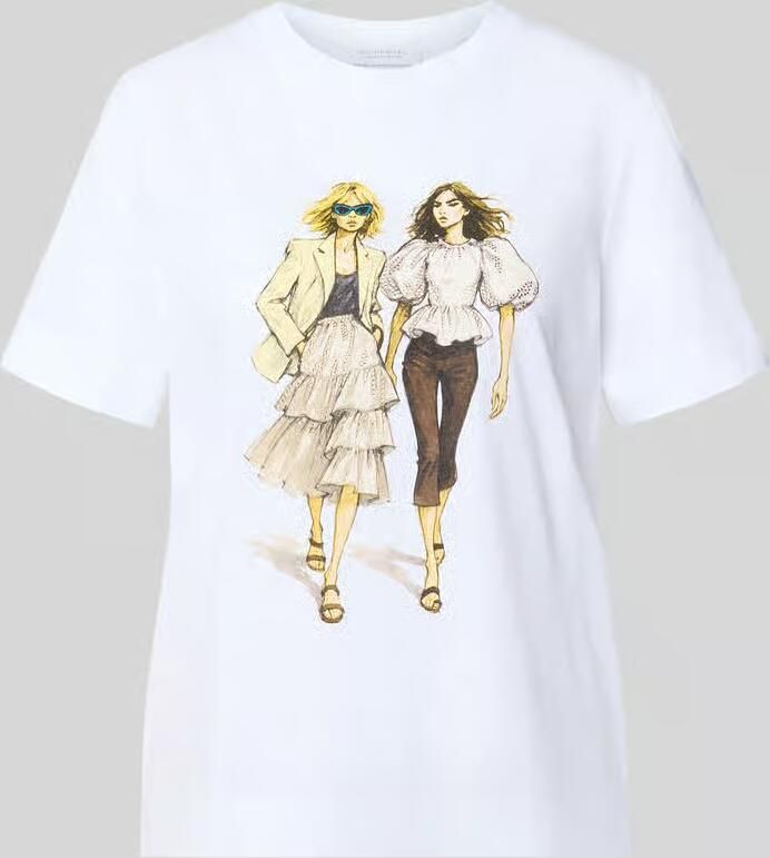 Rich & Royal T-shirt met motiefprint en met strass-steentjes - Foto 2