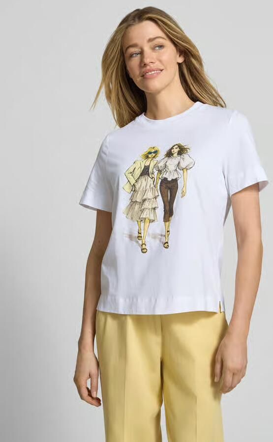 Rich & Royal T-shirt met motiefprint en met strass-steentjes - Foto 4