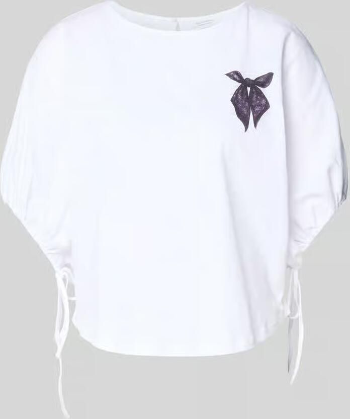 Rich & Royal T-shirt met motiefprint en tunnelkoord aan de mouwen