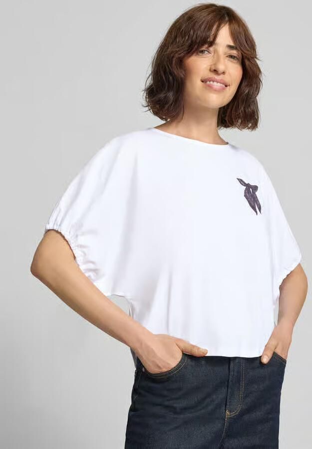 Rich & Royal T-shirt met motiefprint en tunnelkoord aan de mouwen - Foto 2