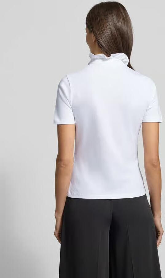 Rich & Royal T-shirt met opstaande kraag en ruches - Foto 3