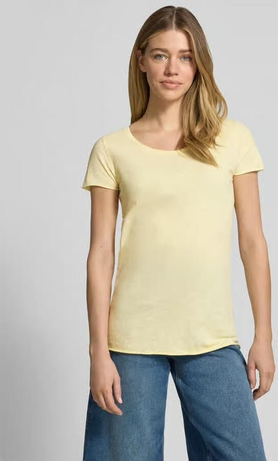 Rich & Royal T-shirt met ronde hals en rolzoom - Foto 4
