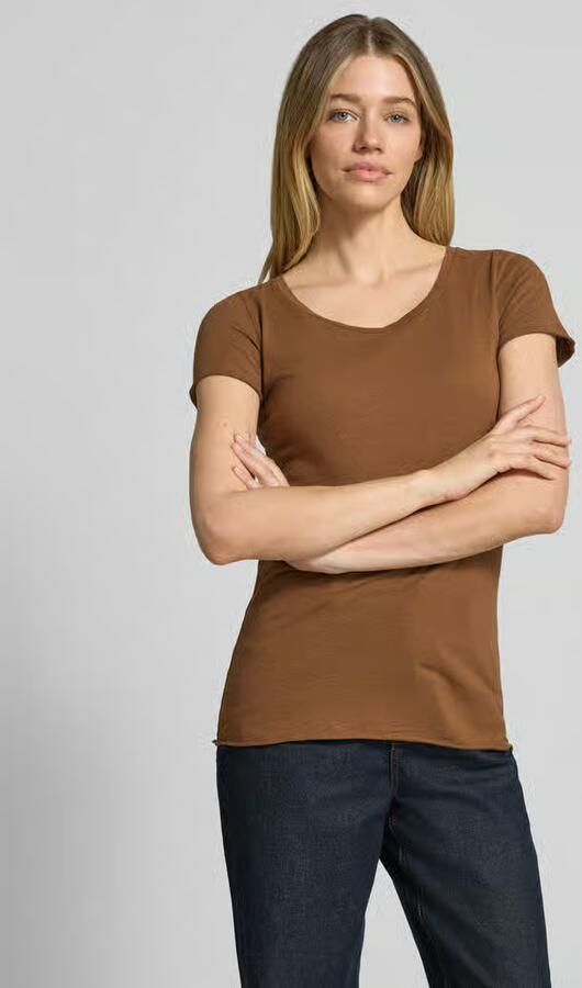 Rich & Royal T-shirt met ronde hals en rolzoom - Foto 3