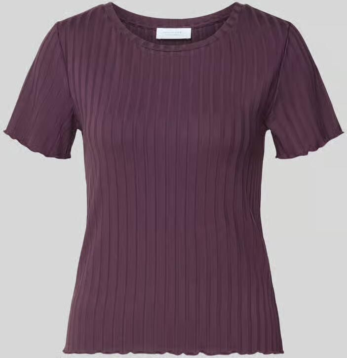 Rich & Royal T-shirt van viscosemix met geschulpte zoom