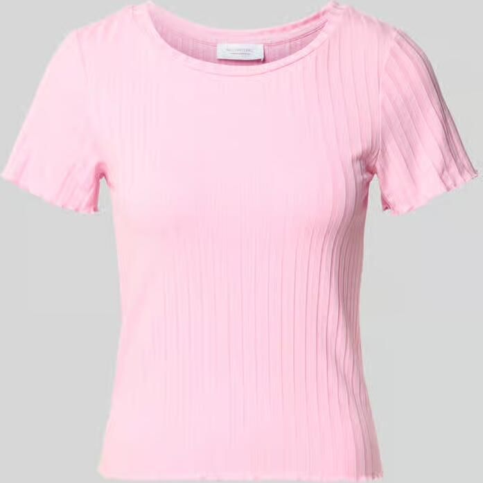 Rich & Royal T-shirt van viscosemix met riblook - Foto 2