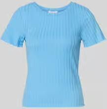 Rich & Royal T-shirt van viscosemix met riblook