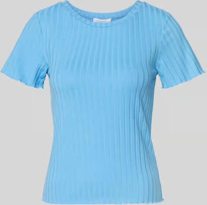 Rich & Royal T-shirt van viscosemix met riblook - Foto 2
