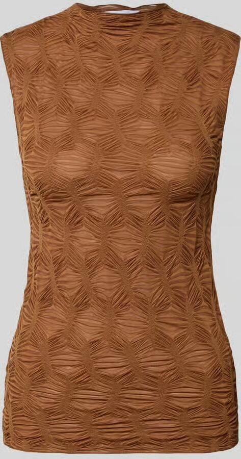 Rich & Royal Top met structuurpatroon en ronde hals