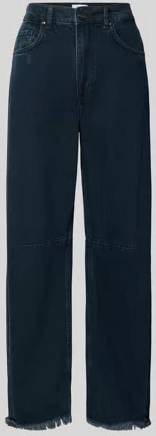 Rich & Royal wide fit jeans met lyocell-aandeel met franjesrand