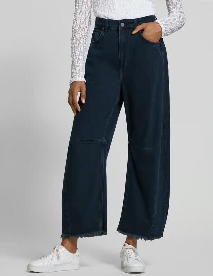 Rich & Royal wide fit jeans met lyocell-aandeel met franjesrand - Foto 2