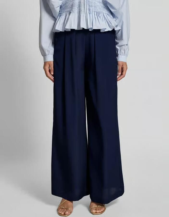 Rich & Royal Wide leg broek met elastische band - Foto 2