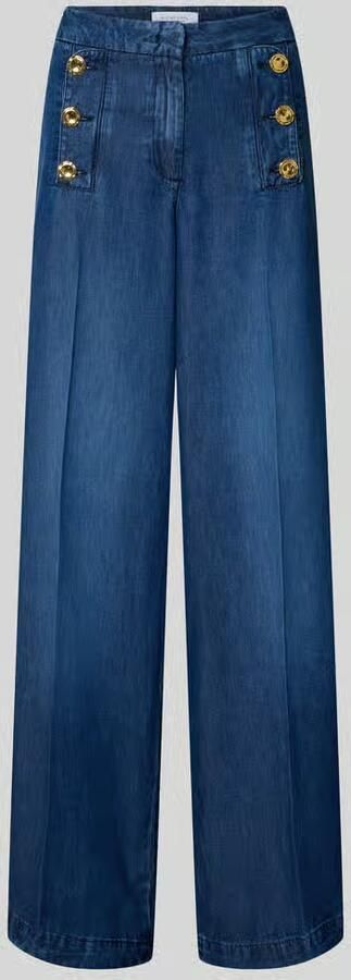 Rich & Royal Wide leg jeans met sierrijknopen en Franse steekzakken - Foto 2