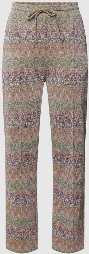 Rich & Royal Stoffen broek in 7 8-lengte met all-over motief