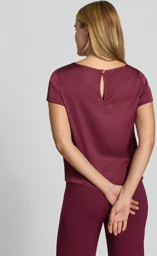 RINASCIMENTO Blouse van satijn met ronde hals - Foto 3