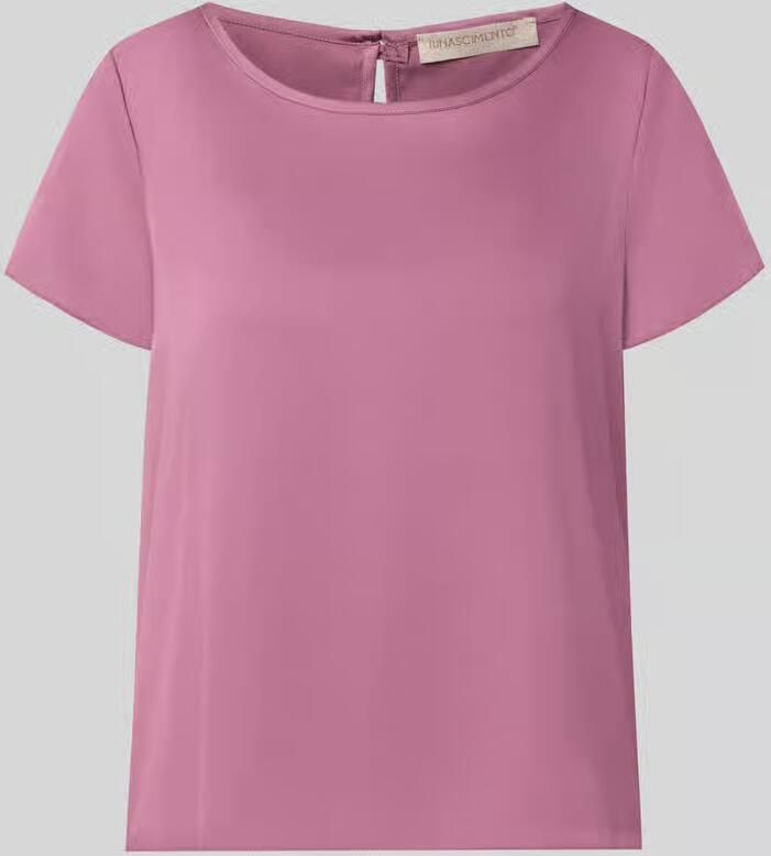 RINASCIMENTO Blouse van satijn met ronde hals