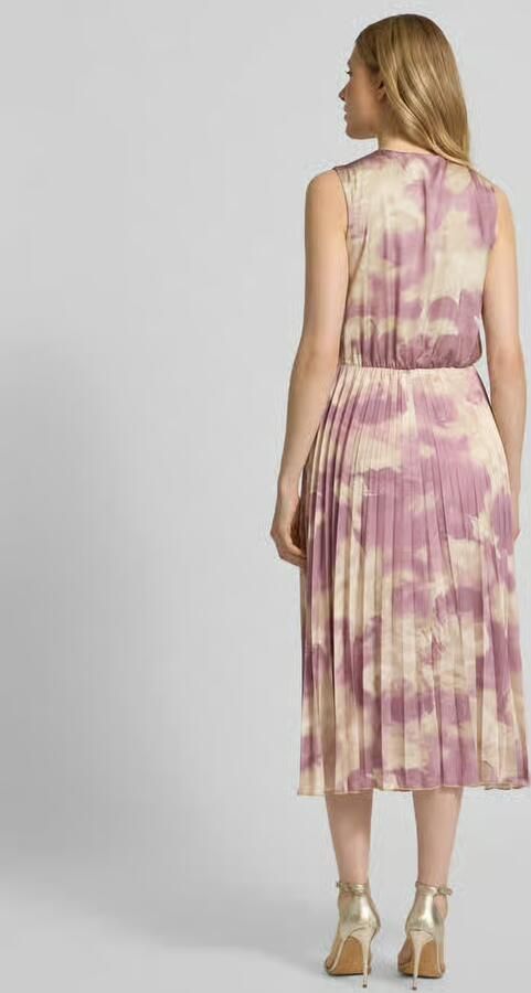 RINASCIMENTO Cocktailjurk in midi-lengte in geplooide look