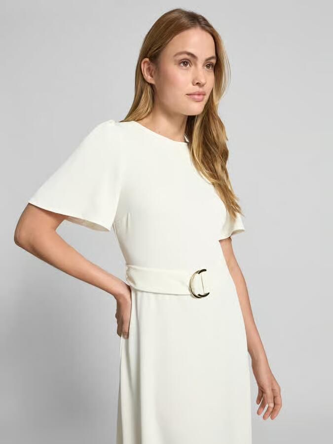 RINASCIMENTO cocktailjurk met riem en ronde hals