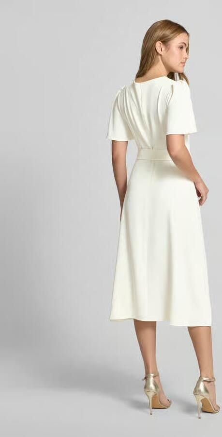 RINASCIMENTO cocktailjurk met riem en ronde hals - Foto 3