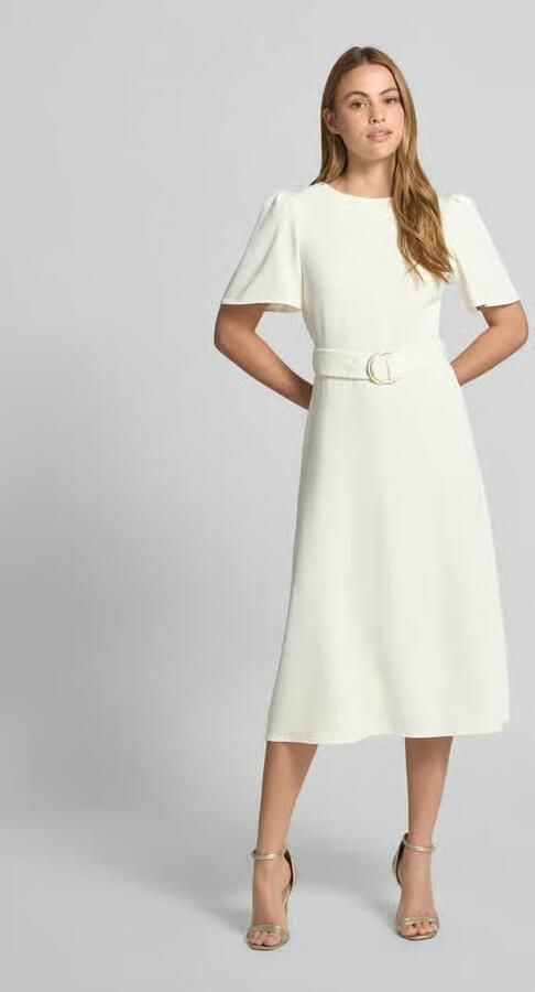 RINASCIMENTO cocktailjurk met riem en ronde hals - Foto 2