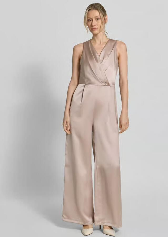 RINASCIMENTO Jumpsuit van satijn met V-hals - Foto 3