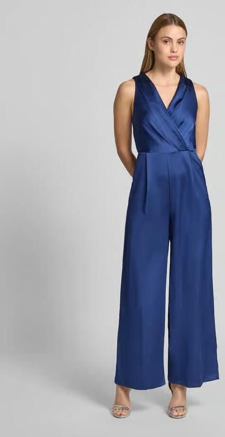 RINASCIMENTO Jumpsuit van satijn met V-hals - Foto 2