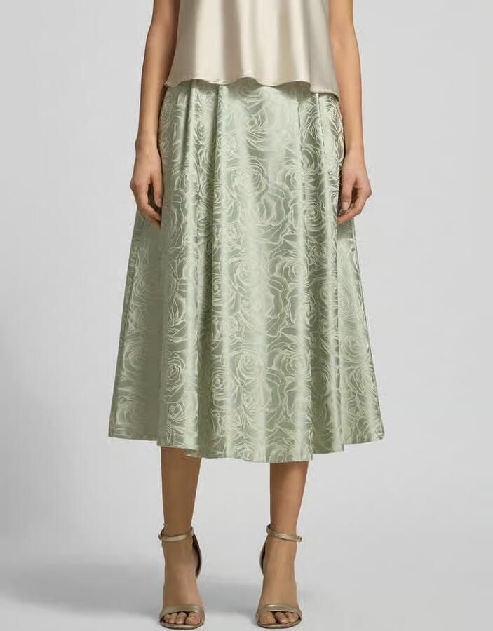 RINASCIMENTO Midirok van satijn met steekzakken - Foto 3