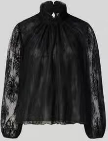 RINASCIMENTO regular fit blouse van kant met opstaande kraag