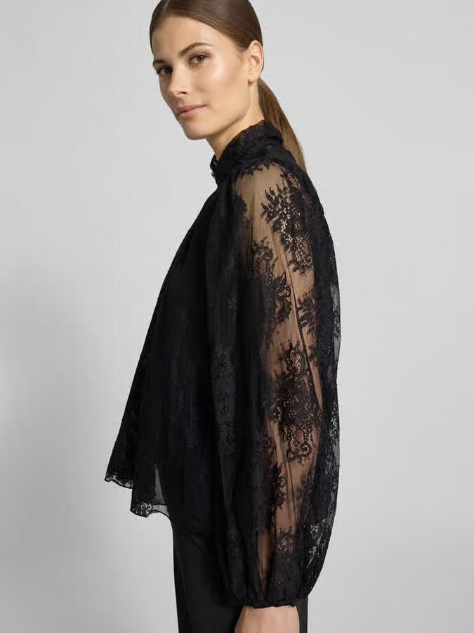 RINASCIMENTO regular fit blouse van kant met opstaande kraag