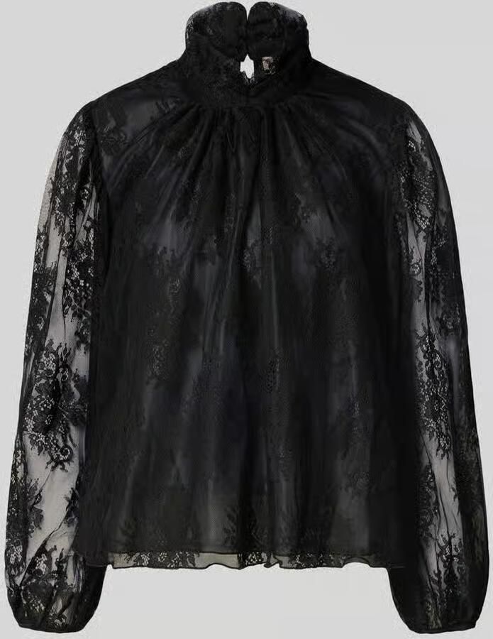 RINASCIMENTO regular fit blouse van kant met opstaande kraag - Foto 2