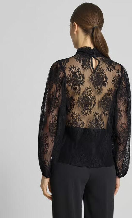 RINASCIMENTO regular fit blouse van kant met opstaande kraag - Foto 3