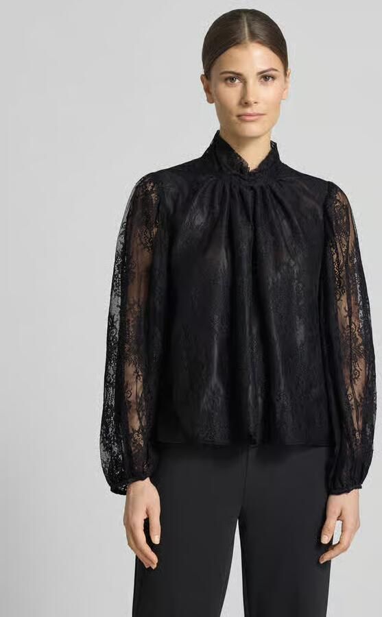 RINASCIMENTO regular fit blouse van kant met opstaande kraag - Foto 2