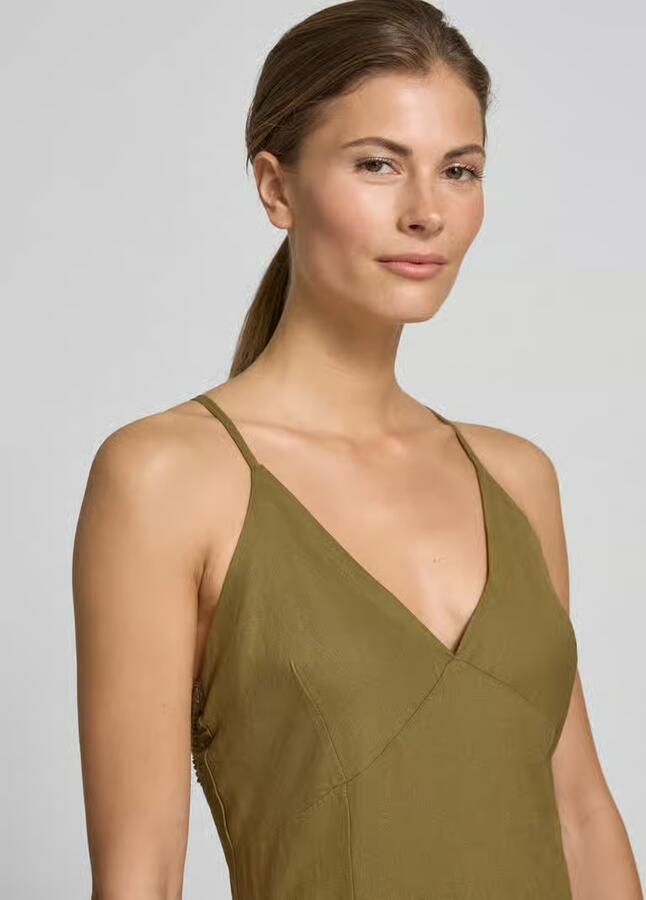 RINASCIMENTO regular fit linnen jurk met viscose