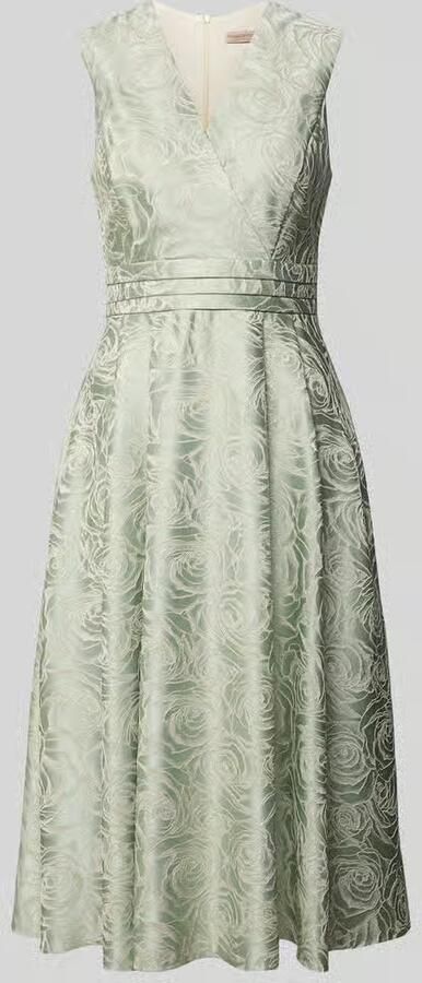 RINASCIMENTO regular fit midi-jurk met florale all-over stitching - Foto 2