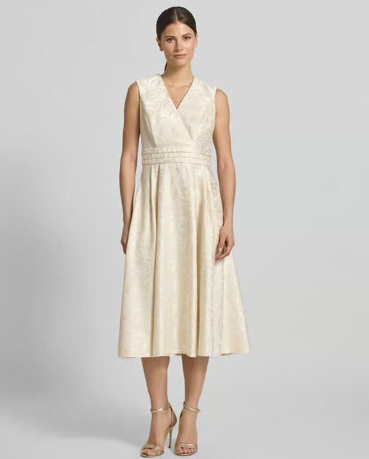 RINASCIMENTO regular fit midi-jurk met florale all-over stitching - Foto 2