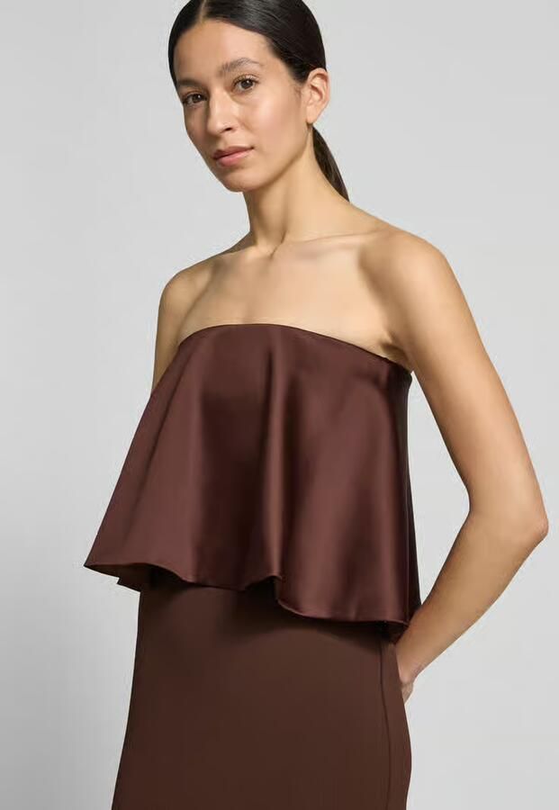 RINASCIMENTO slim fit maxi-jurk met satijn-garnering - Foto 2