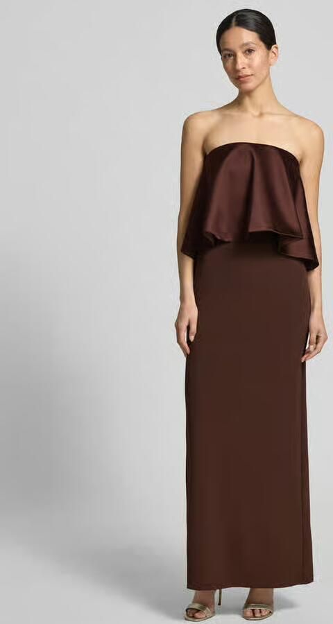RINASCIMENTO slim fit maxi-jurk met satijn-garnering - Foto 2