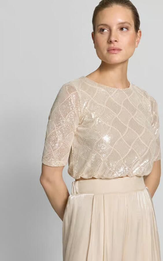 RINASCIMENTO t-shirt met pailletten en 1 2-mouwen