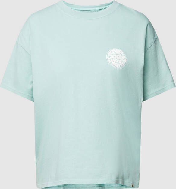Rip Curl T-shirt met labelprints model 'WETTIE ICON'