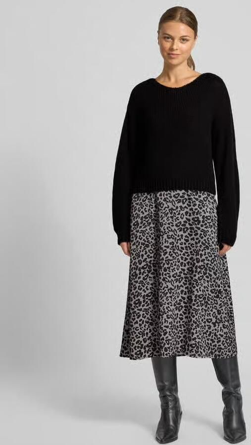ROBE LÉGÈRE Getailleerde tricotjurk met mix van wol en mohair - Foto 2