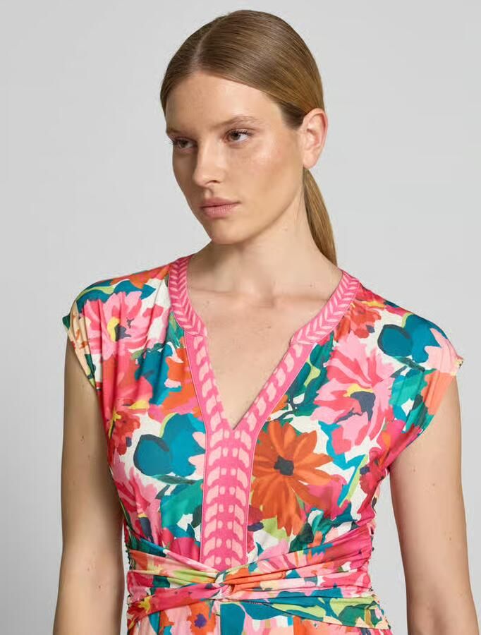 ROBE LÉGÈRE Jumpsuit in all-over look met knoopdetail