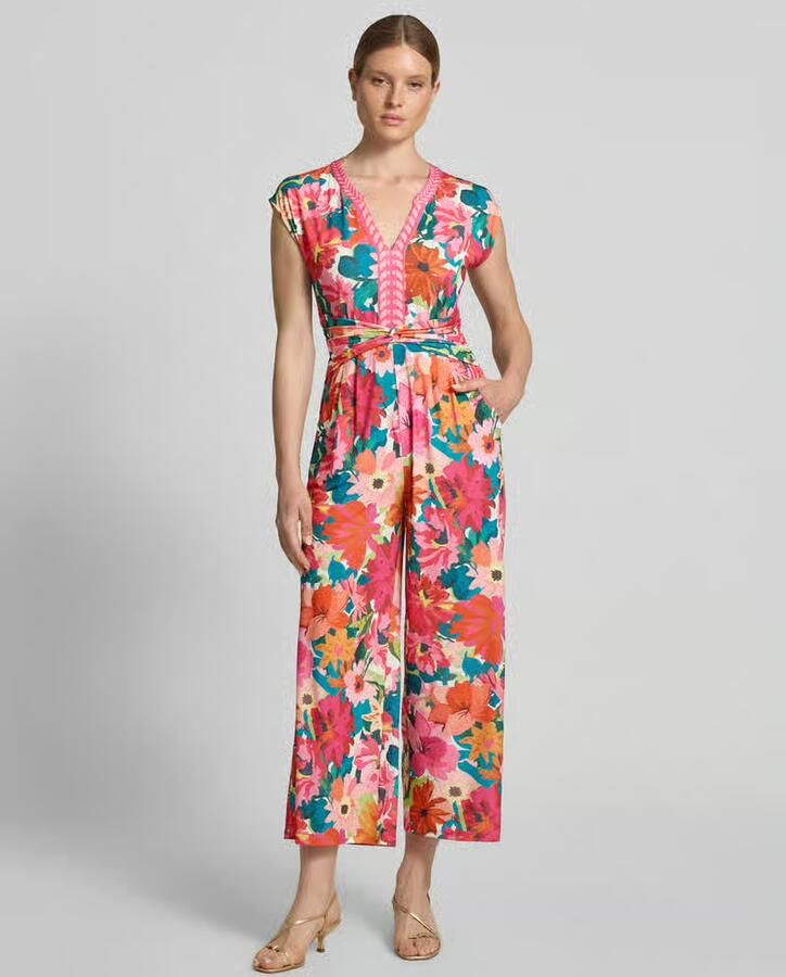 ROBE LÉGÈRE Jumpsuit in all-over look met knoopdetail - Foto 3