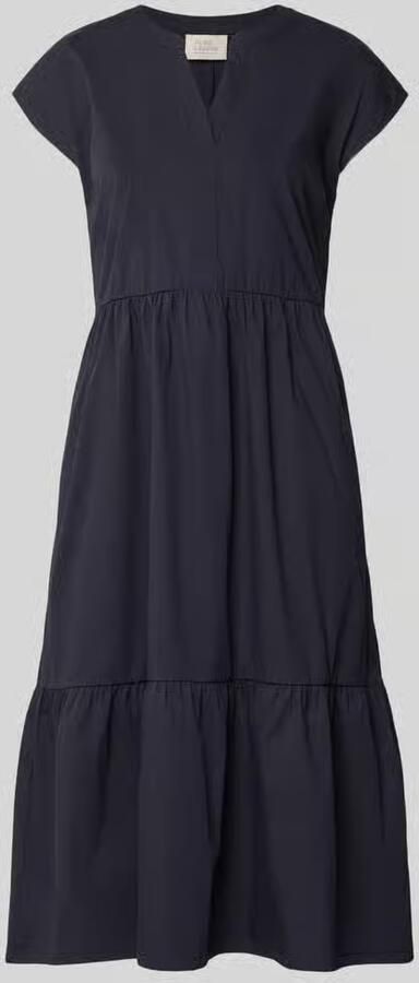 ROBE LÉGÈRE Knie-lang jurkje in etagelook met V-hals - Foto 2