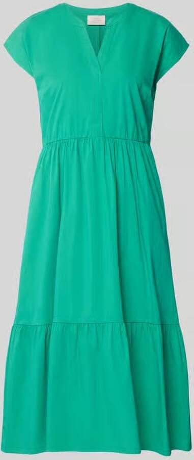 ROBE LÉGÈRE Knie-lang jurkje in etagelook met V-hals - Foto 2