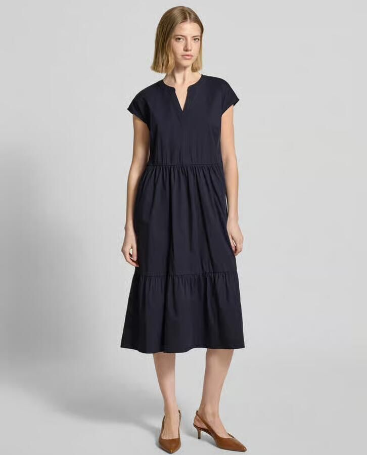 ROBE LÉGÈRE Knie-lang jurkje in etagelook met V-hals - Foto 2