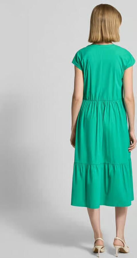 ROBE LÉGÈRE Knie-lang jurkje in etagelook met V-hals