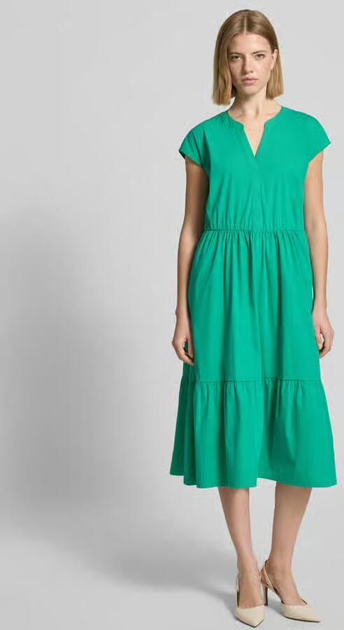 ROBE LÉGÈRE Knie-lang jurkje in etagelook met V-hals - Foto 3