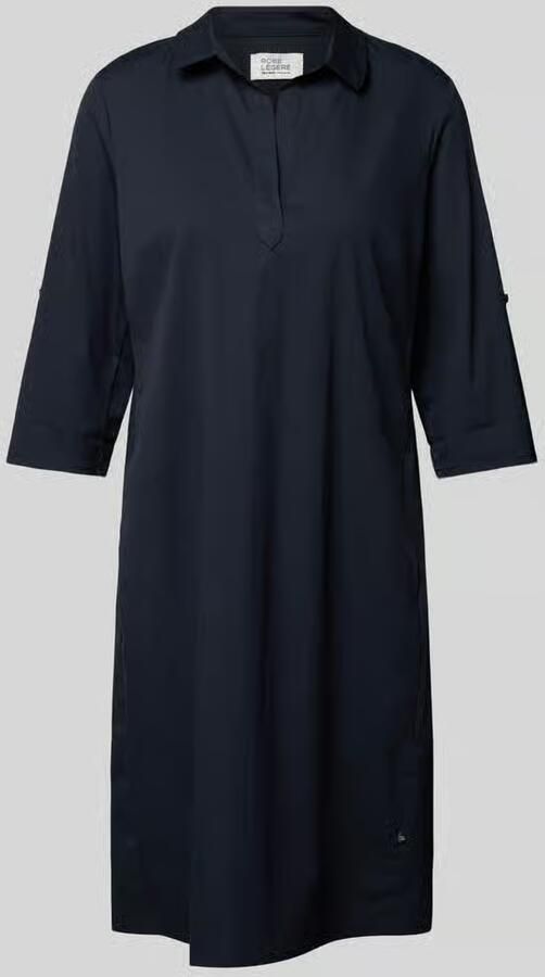 ROBE LÉGÈRE Knielange overhemdjurk in effen design
