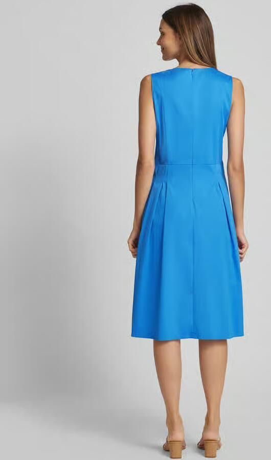 Vera Mont Korte Mouw V-hals Jurk Blue Dames