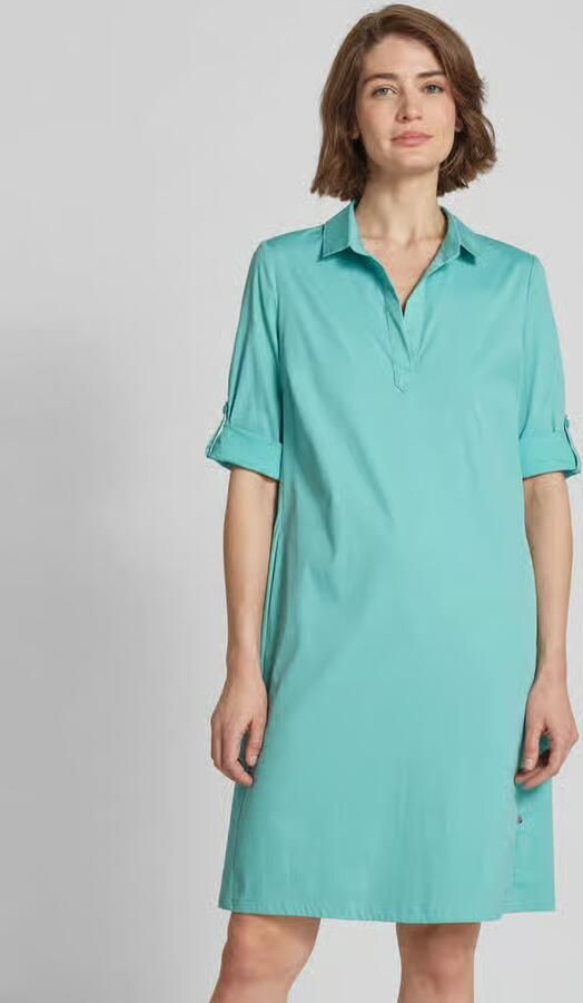 ROBE LÉGÈRE Knielange overhemdjurk in effen design - Foto 2